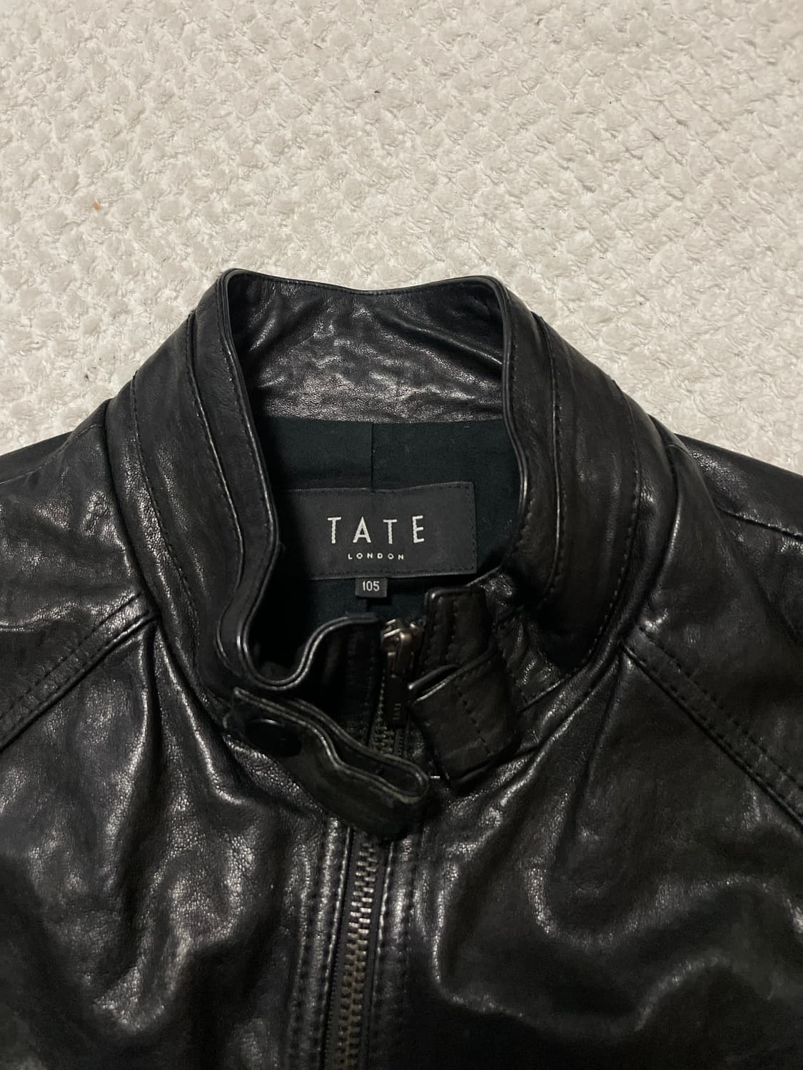 TATE 웨스턴 무드 램스킨 양가죽 절개 포켓 레더 자켓 상품이미지5