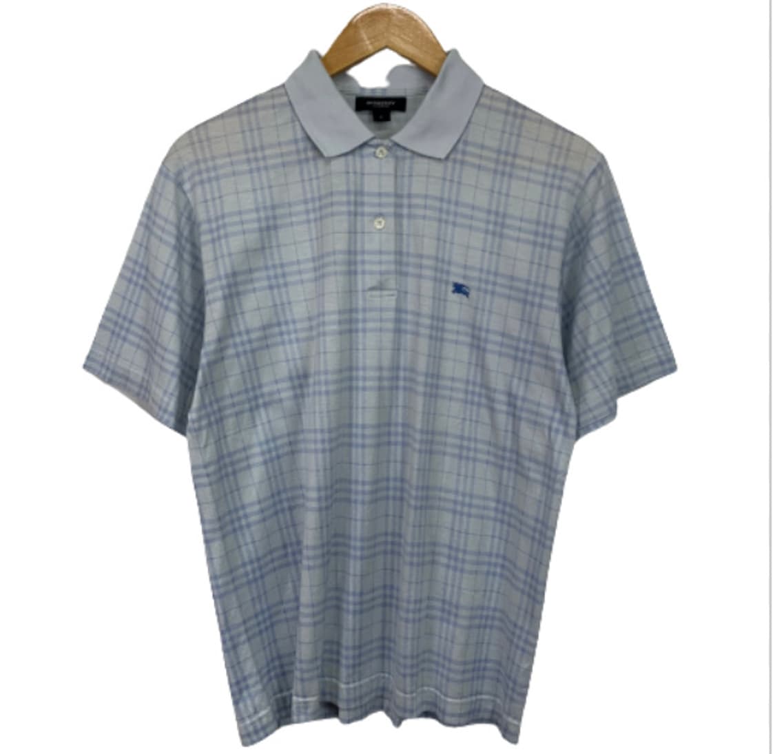 버버리 하늘색 체크 반팔셔츠  상품이미지1