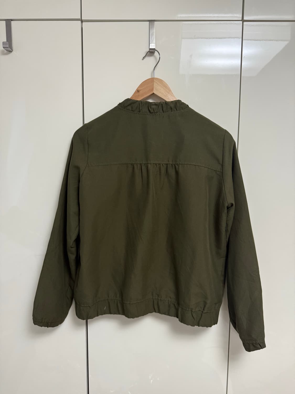 카키 큐빅 포인트 셔링 자켓 상품이미지2