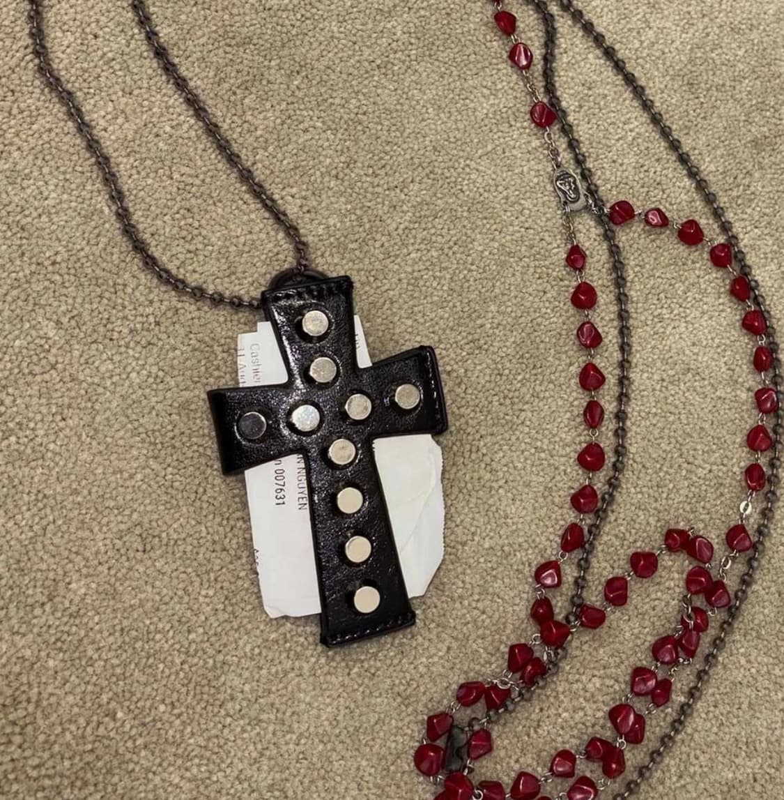 스컬프터 크로스 스터드 스트랩 월렛 블랙 상품이미지2