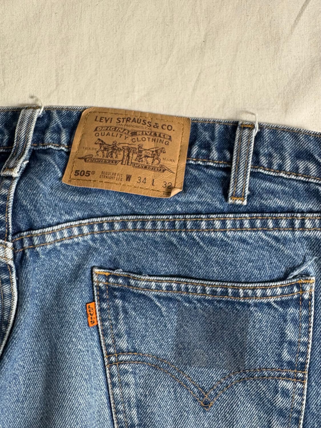 90s Levis 리바이스 505 오렌지텝 W34 L32 상품이미지3