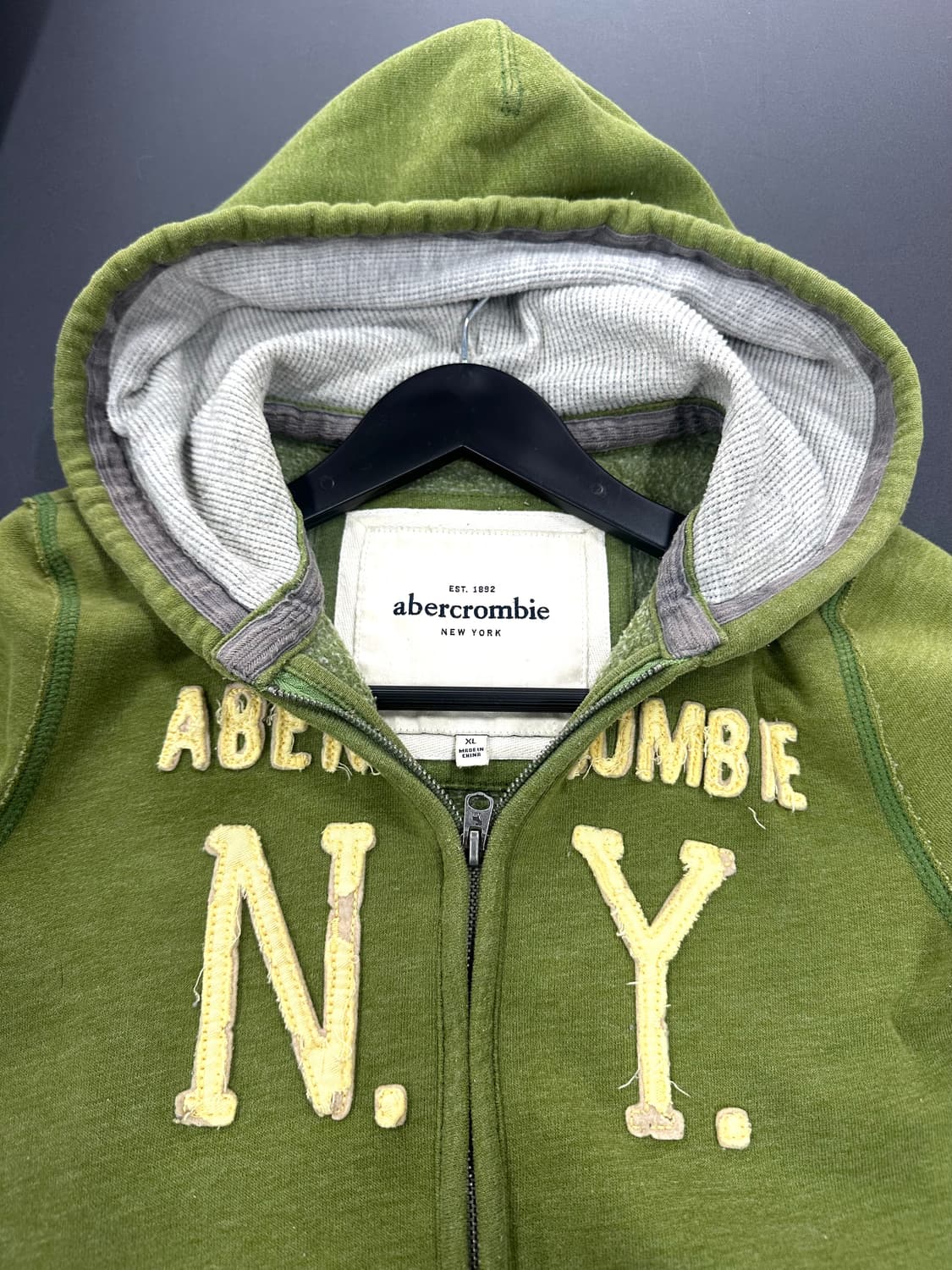아베크롬비 투웨이 스티치 후드집업 올리브그린 상품이미지7