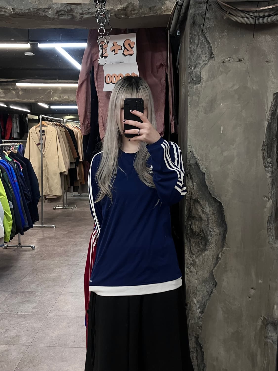 아디다스 삼선 롱슬리브 네이비 105 #csz3089 상품이미지2