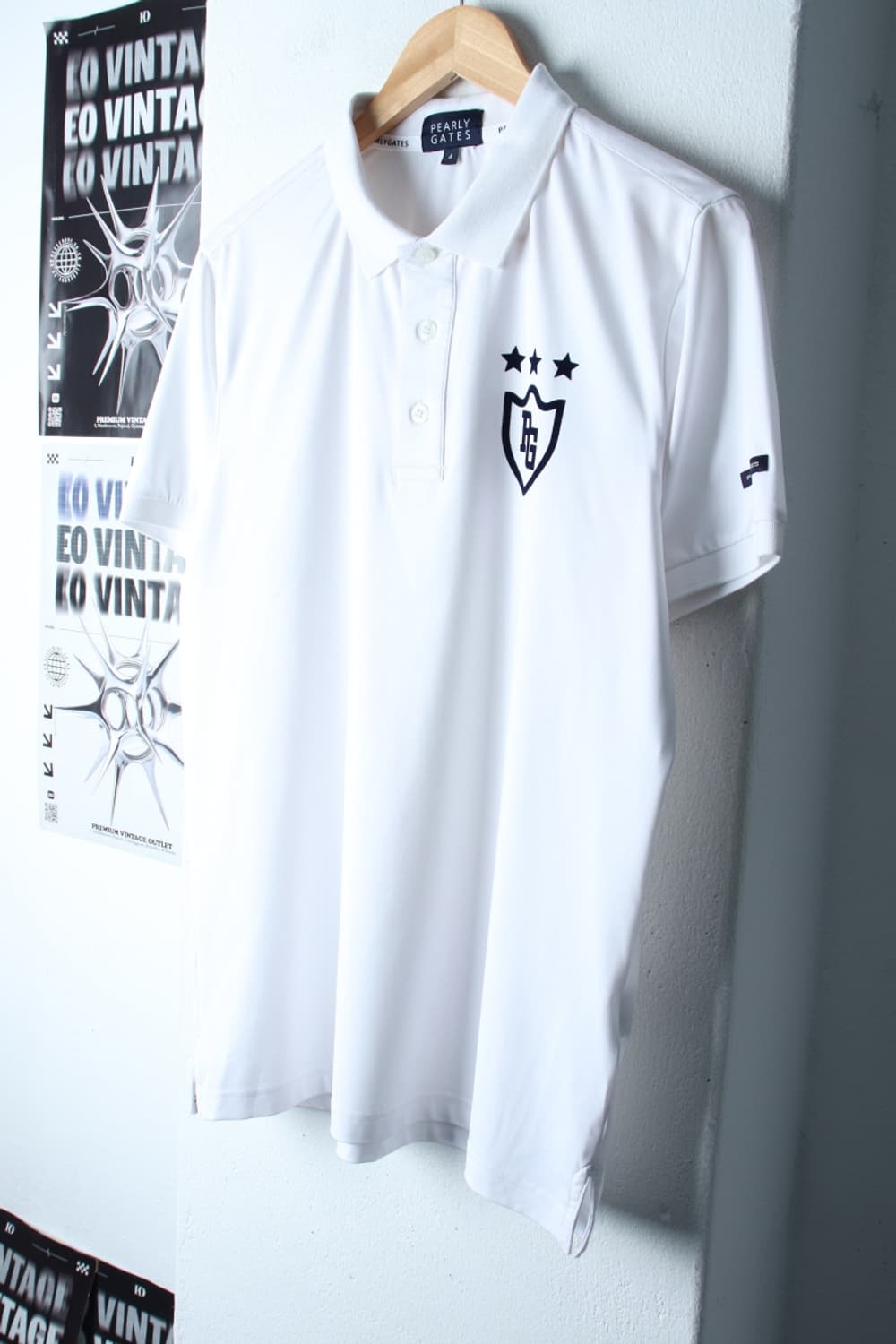 (M-XL) 파리게이츠 반팔 카라 티셔츠 골프 기능성 화이트-H30635 상품이미지1