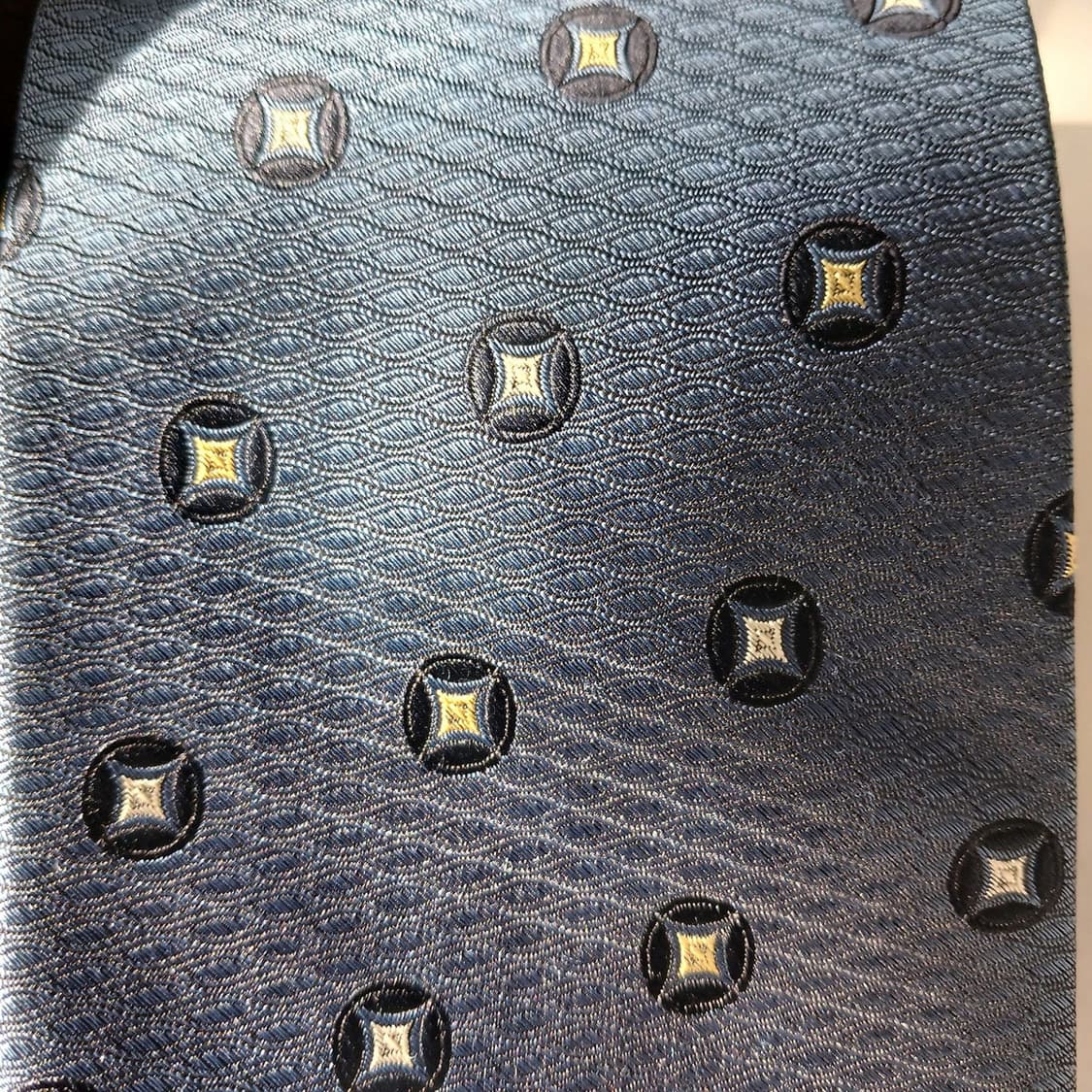 루이 페로 실크 네이비 패턴 넥타이 9.4cm A+등급 A19692 상품이미지8