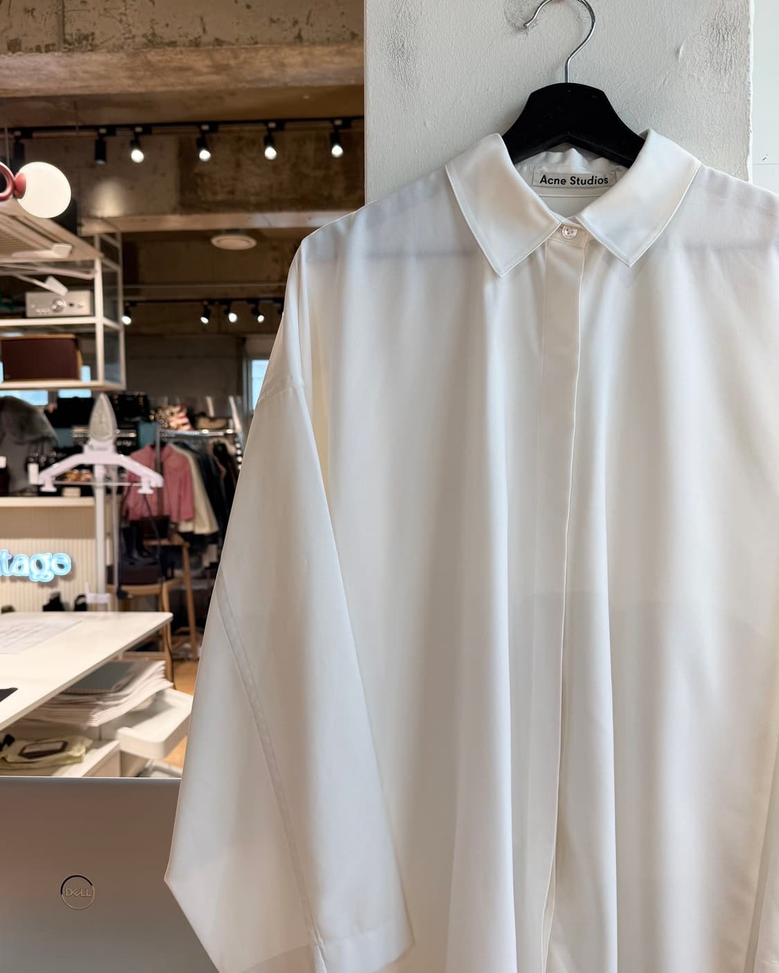 아크네 스튜디오 화이트 폴리에스테르 오버 셔츠  상품이미지3