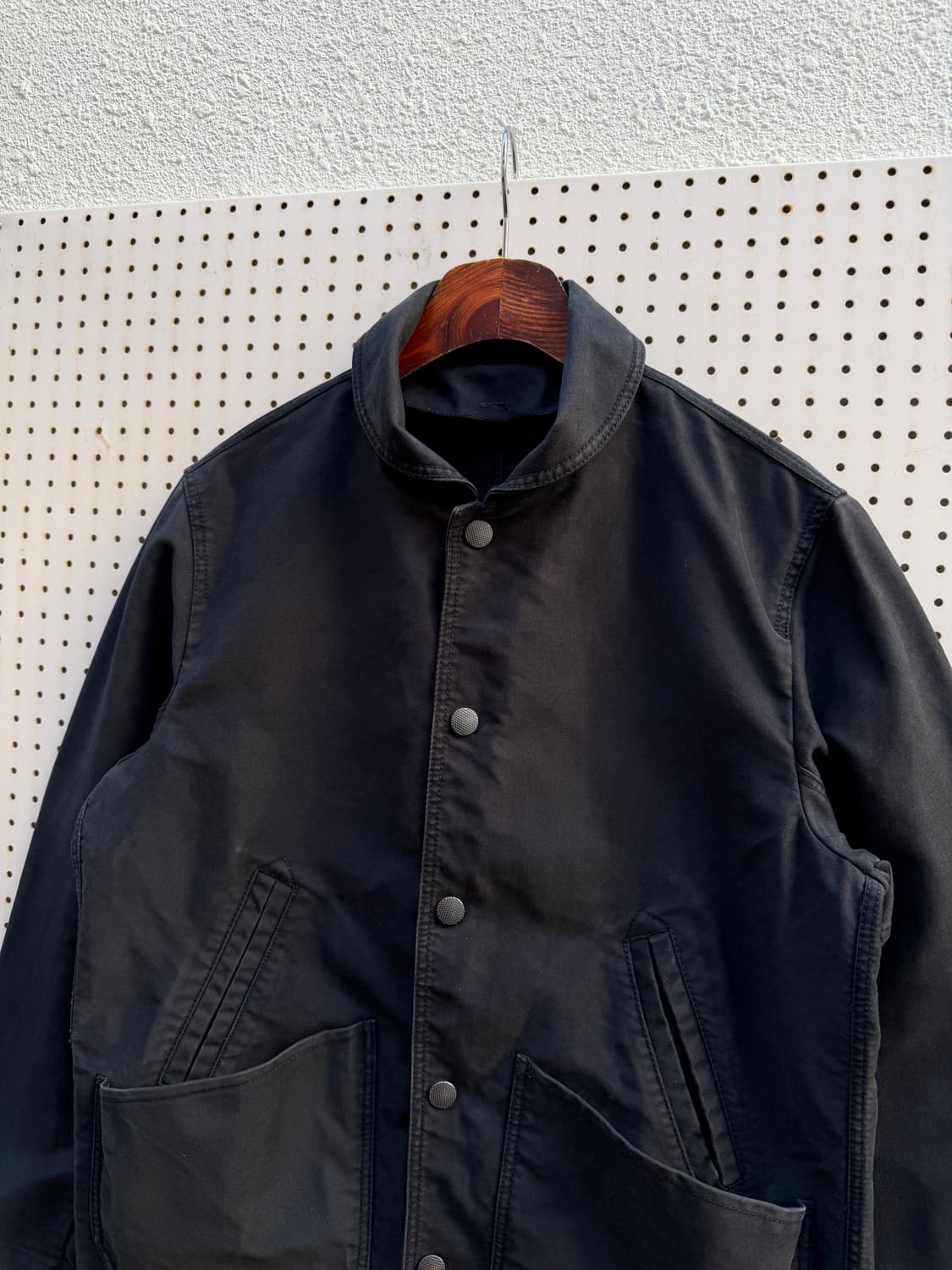 80s FRENCH AIR FORCE MILITARY 블랙몰스킨워크자켓 상품이미지5