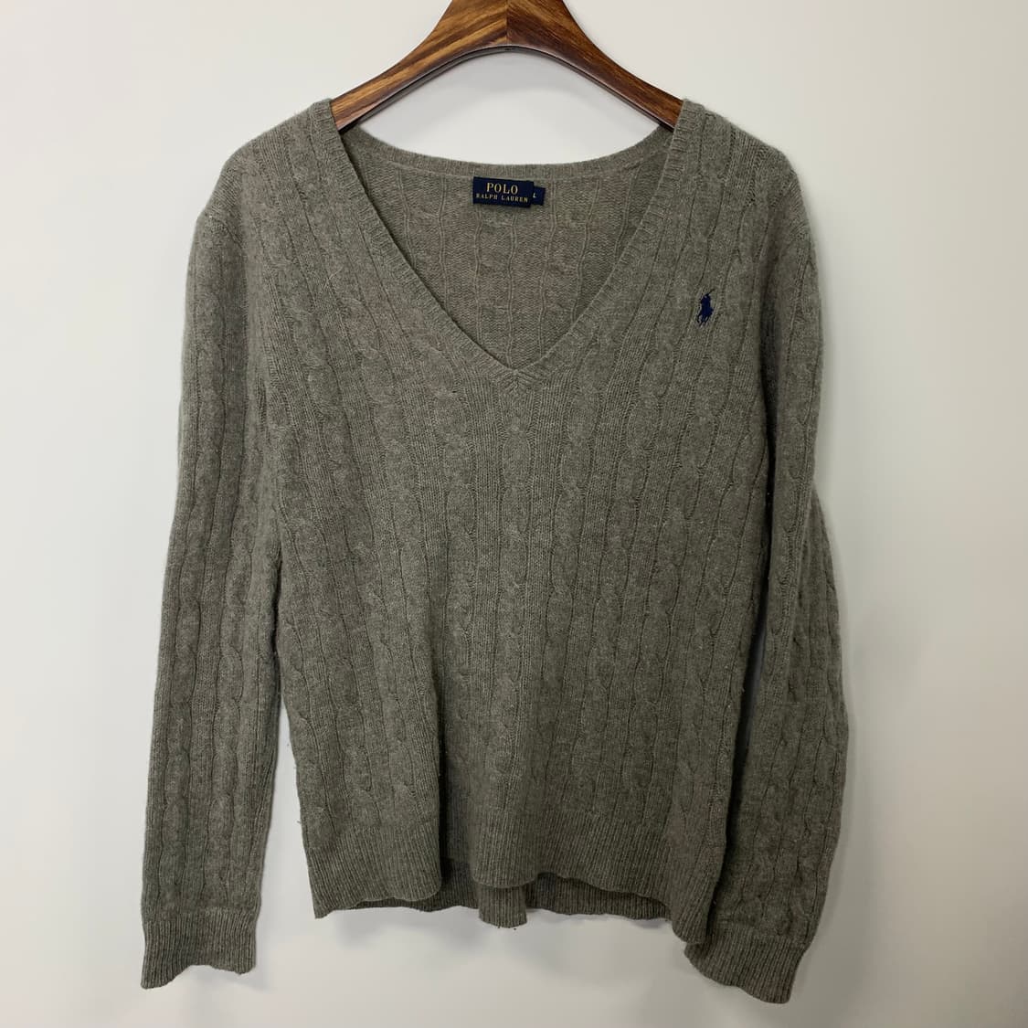 폴로 랄프로렌 신형 꽈배기 브이넥 니트 상품이미지2