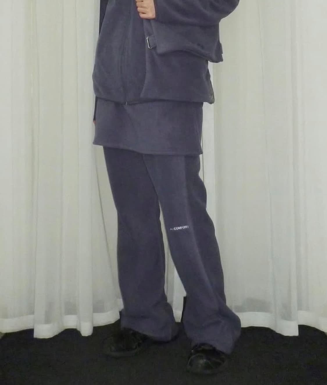 지초이 24-006 플리스 쿨그레이 바지 상품이미지1