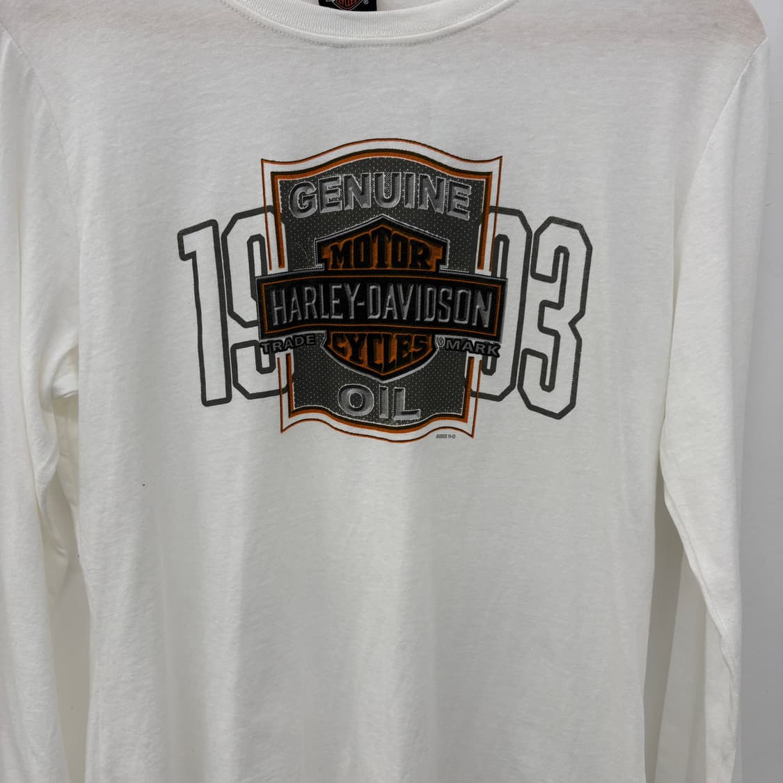 할리데이비슨 화이트 긴팔 티셔츠 여성 L 상품이미지2