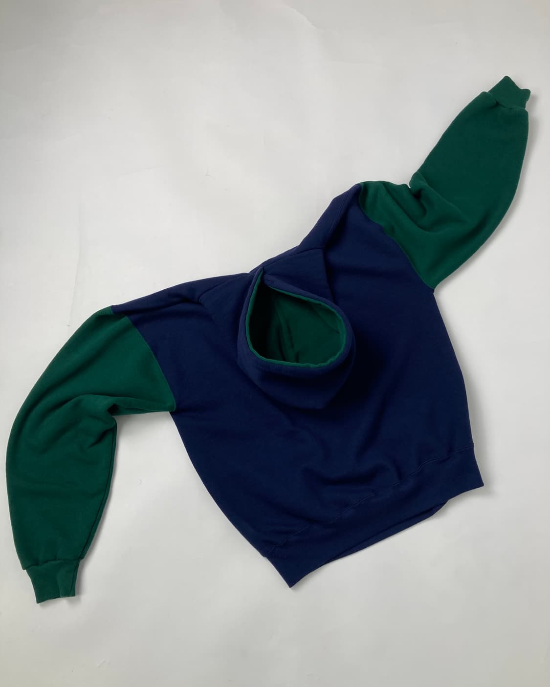 90s Russell Hoodie (navy/green) 상품이미지2