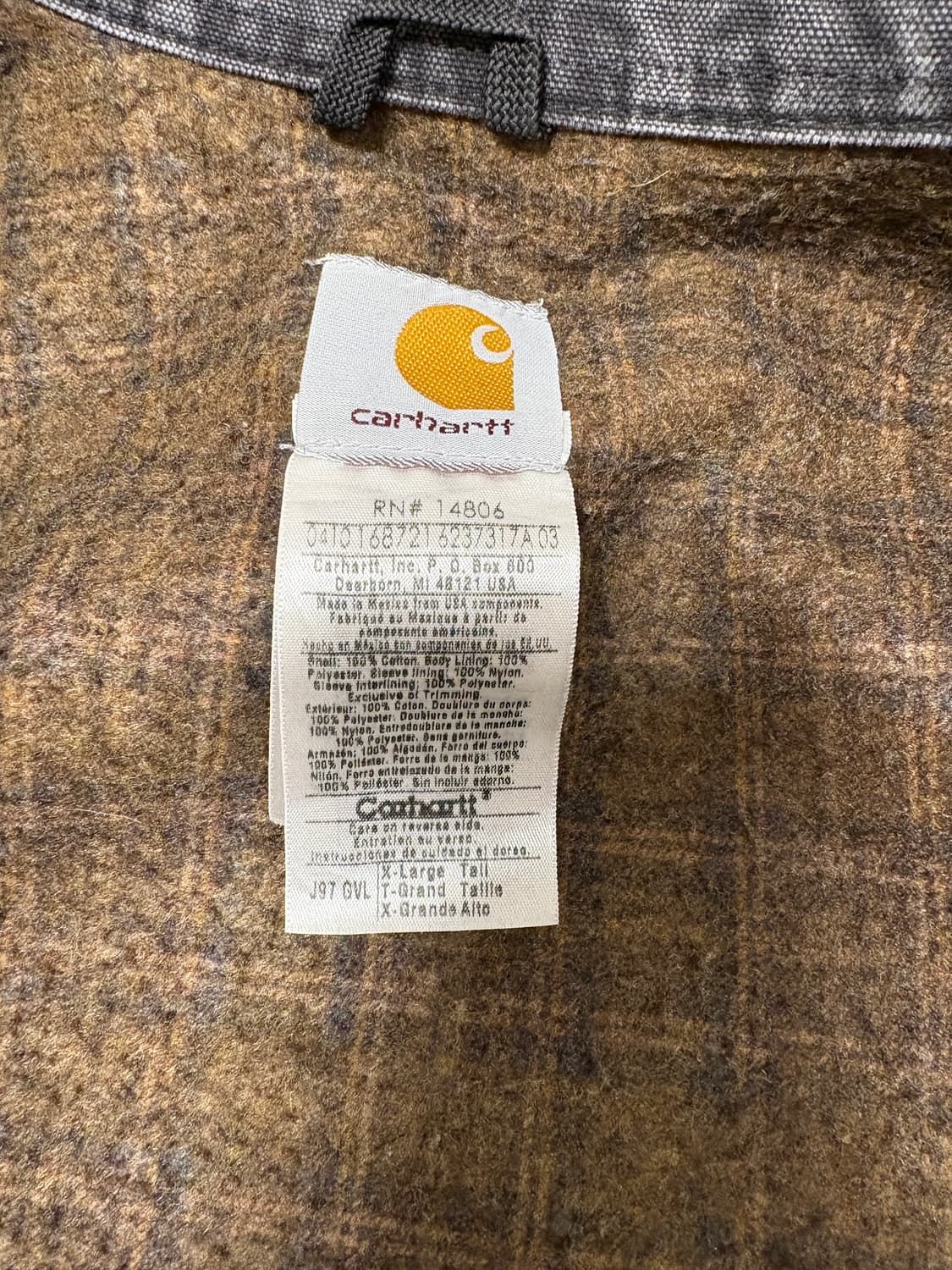 칼하트 디트로이트 자켓 j97 그레이블 XL 상품이미지4