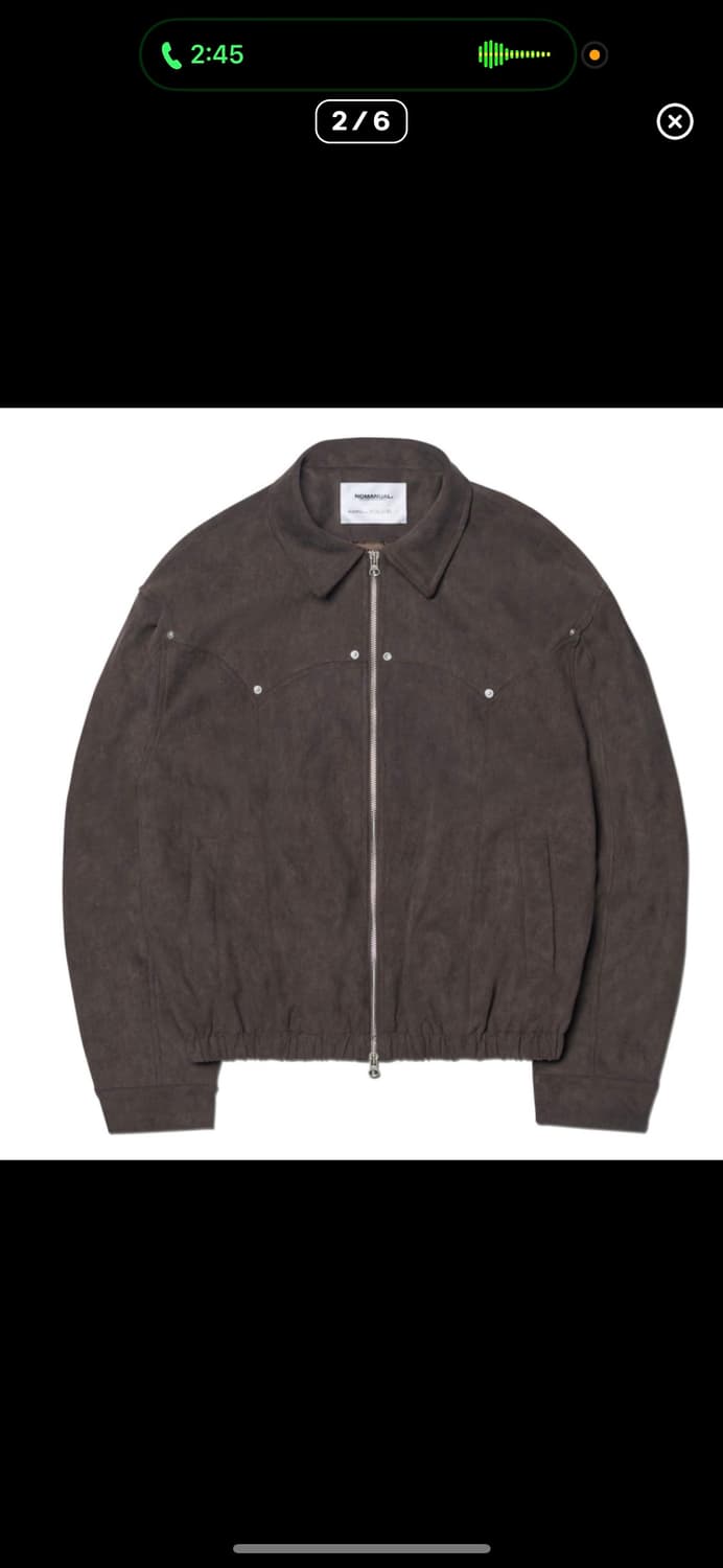 노메뉴얼 24FW 스웨이드 자켓 블랙 L 상품이미지1