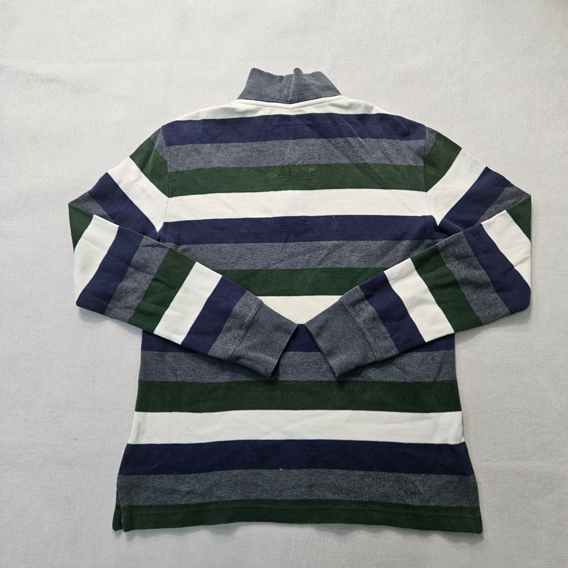 100 헤지스 스트라이프 하프 집업 니트 0327Y 상품이미지2