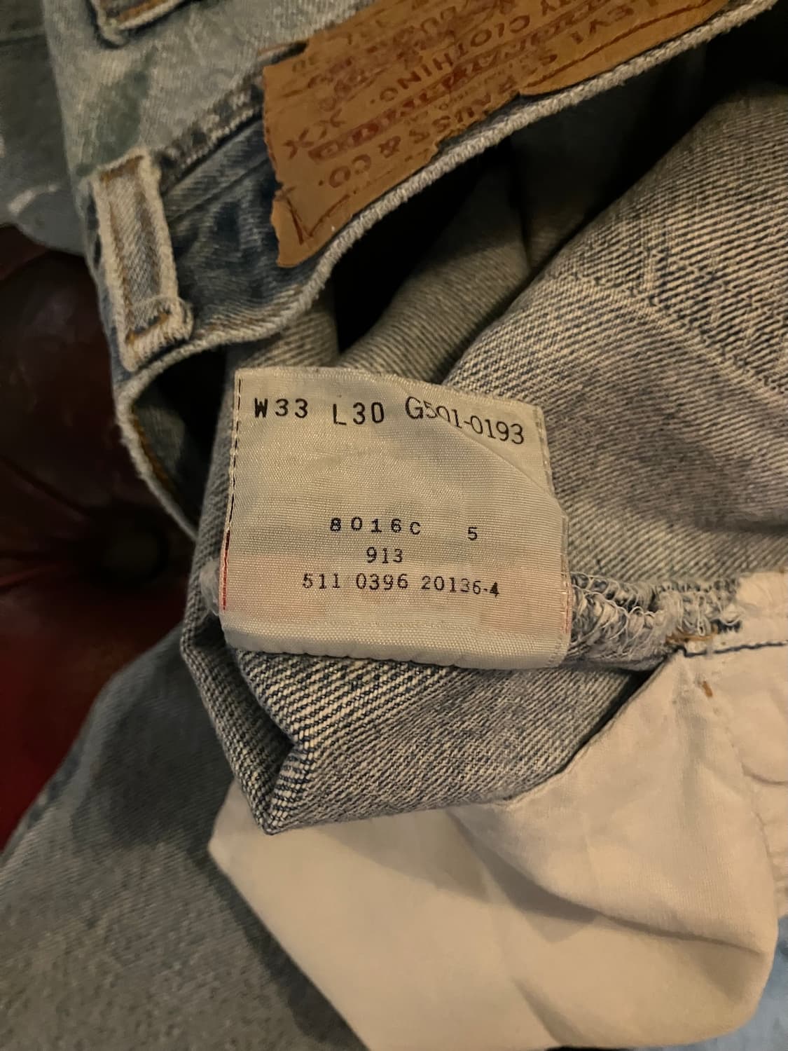 90s USA 빈티지 리바이스 501 데님 팬츠 상품이미지10