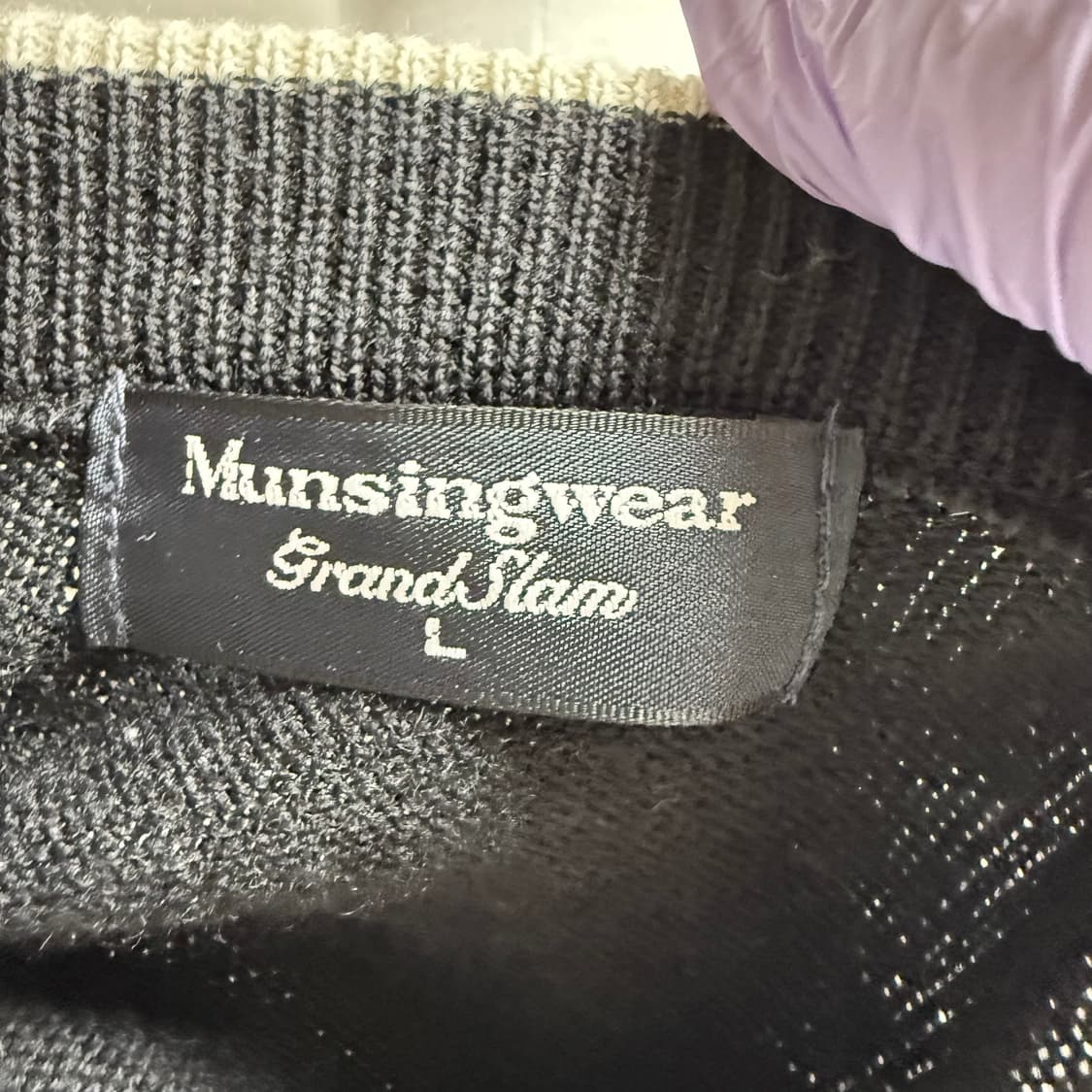 [울 100%] 먼싱웨어 그랜드슬램 골프웨어 레이어드 니트 L 상품이미지10