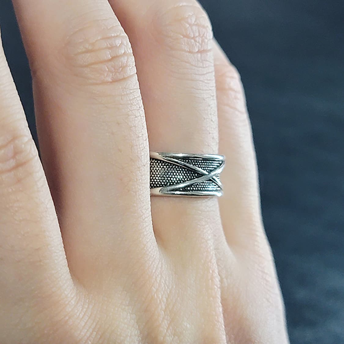 Interline 백동 남자 엔틱 빈티지 명품 균형 대칭 운명 반지 상품이미지6