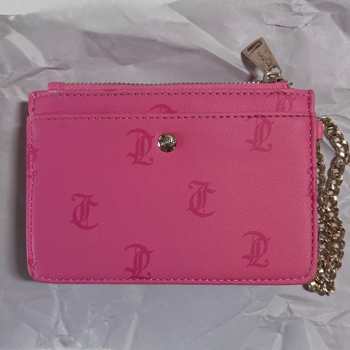 쥬시 꾸뛰르 핫핑크 갸루 골드 체인 지갑 상품이미지2
