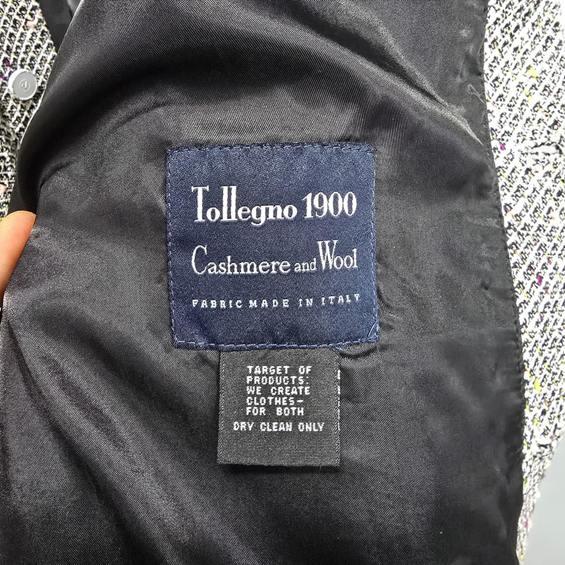 브이넥러브(VNECKLUV) 트위드 자켓 캐시미어혼방 S 상품이미지9