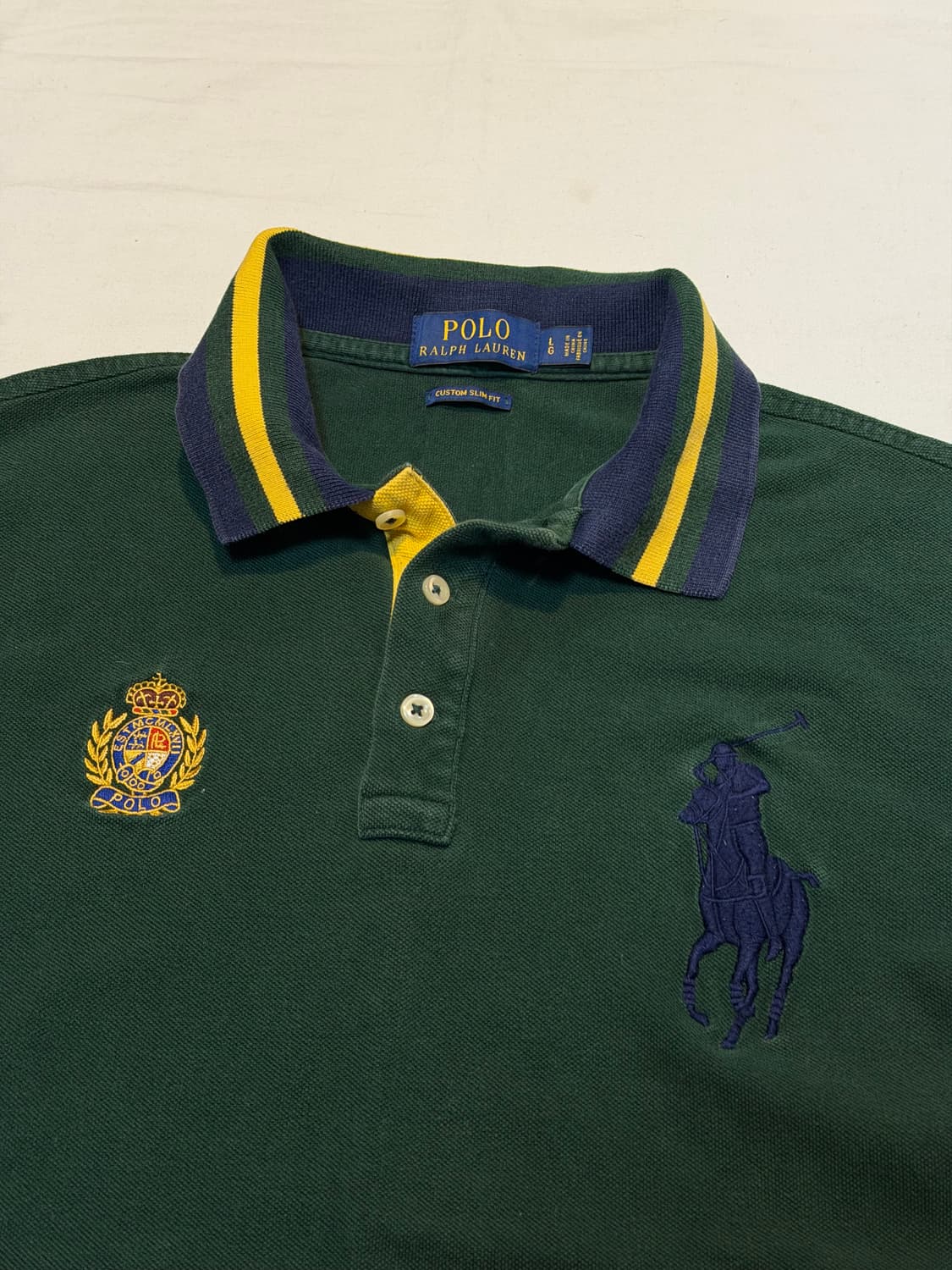 폴로 랄프로렌 빅포니 치프키프 카라티 딥그린 배색 상품이미지2