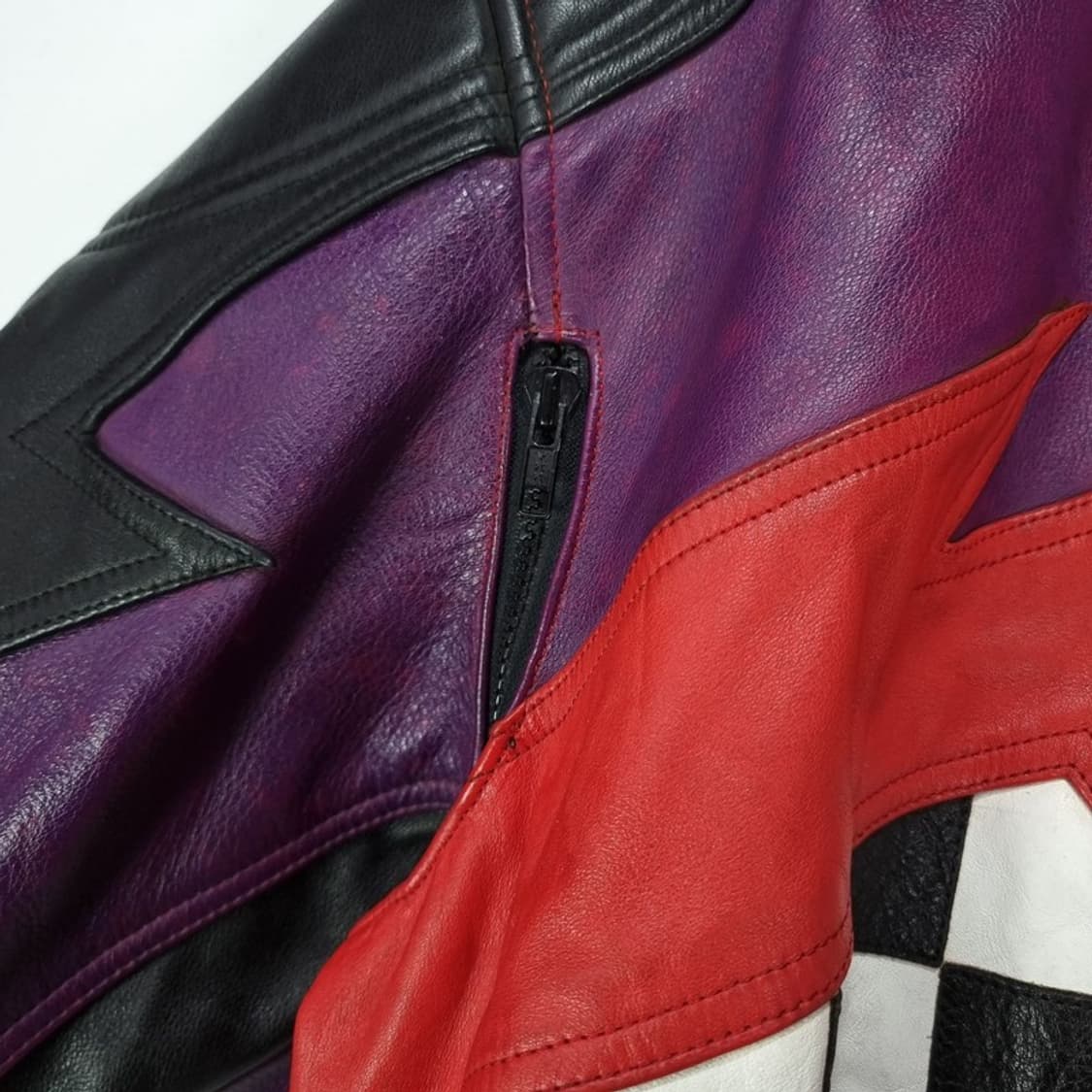 아메리칸빈티지 리얼 카우 레더 바이커 레이싱 가죽 자켓 M16558 상품이미지4