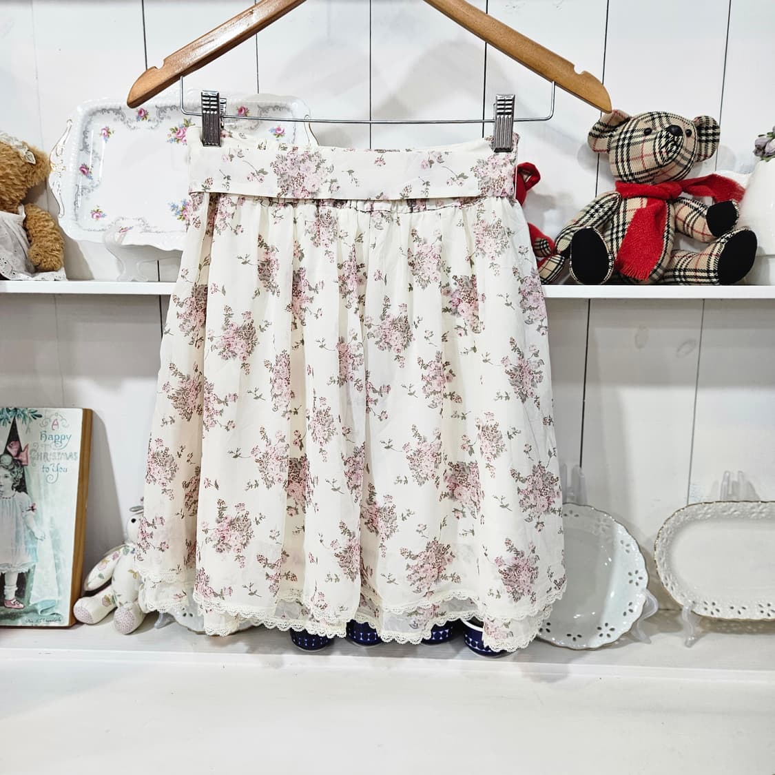 (LEST ROSE) 플라워 레이스 스커트 상품이미지1