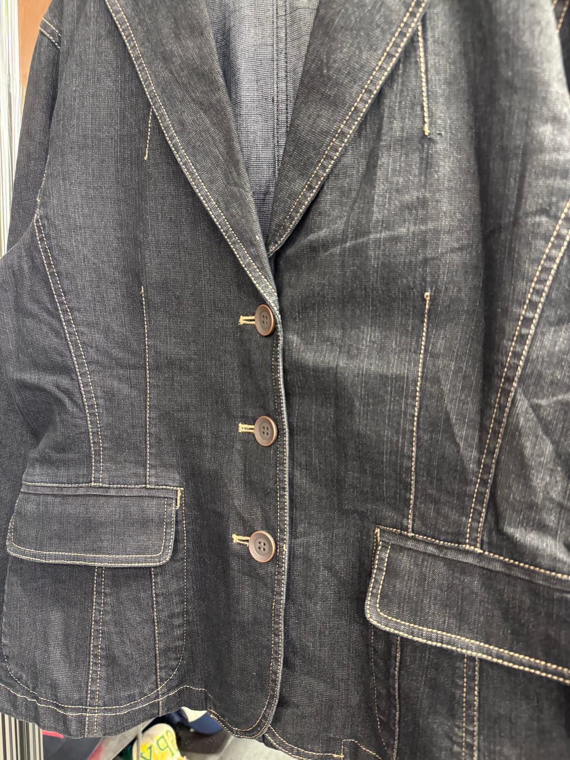 japanese vintage 여성 데님 블레이저 자켓 상품이미지2