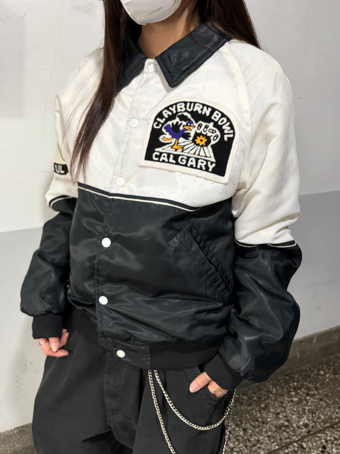 90s 올드스쿨 화이트 패치 배색 스타디움jk 상품이미지2