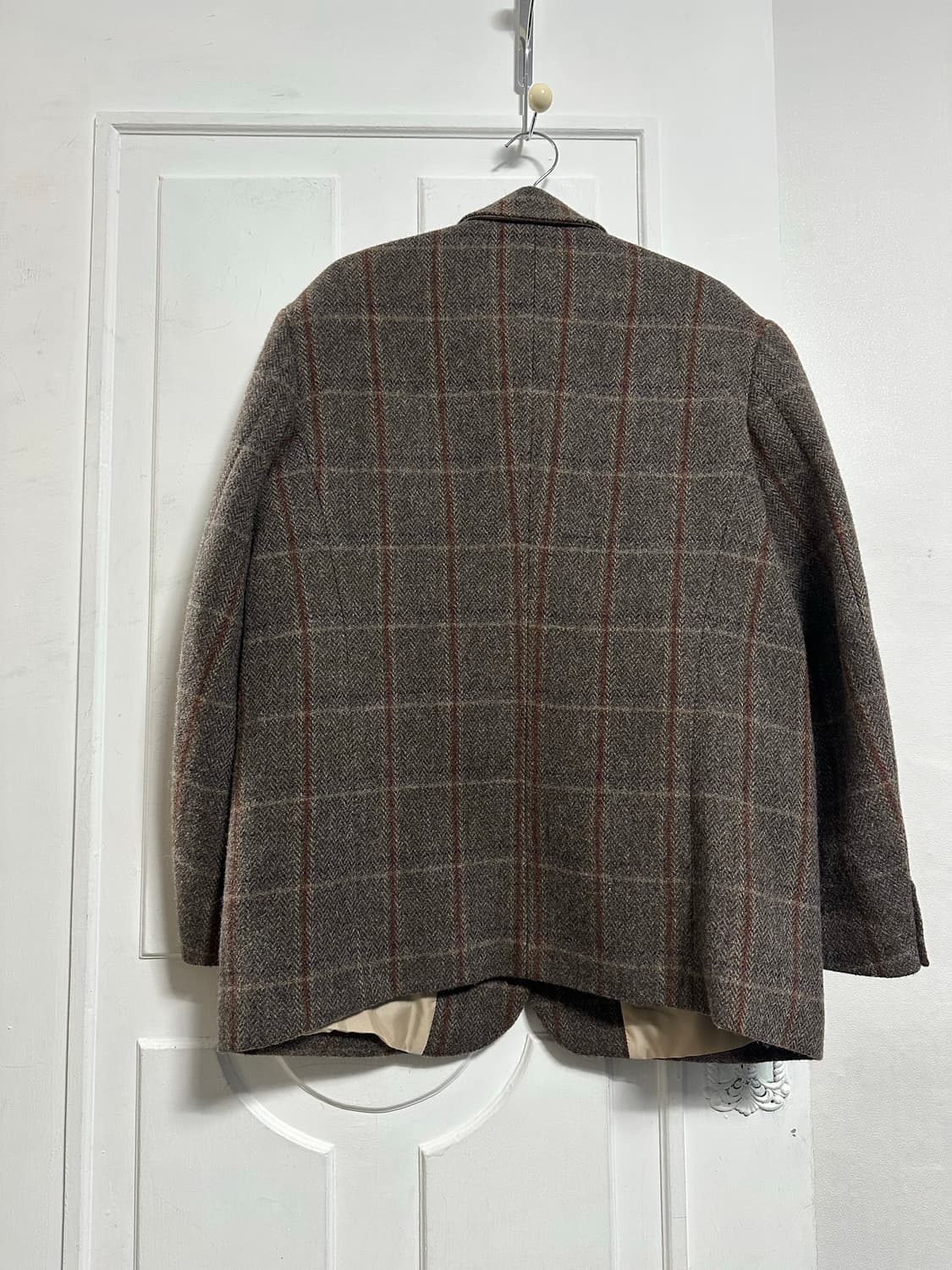 모한 오버핏 울 체크 블레이저 상품이미지2