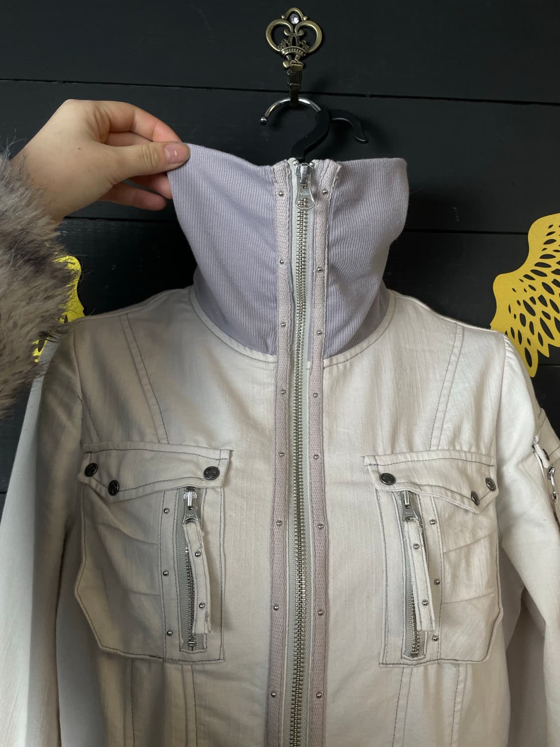 OZZ ON 오즈온 펑크 페어리 라벤더 아이보리 레이어드 조끼&자켓 상품이미지7