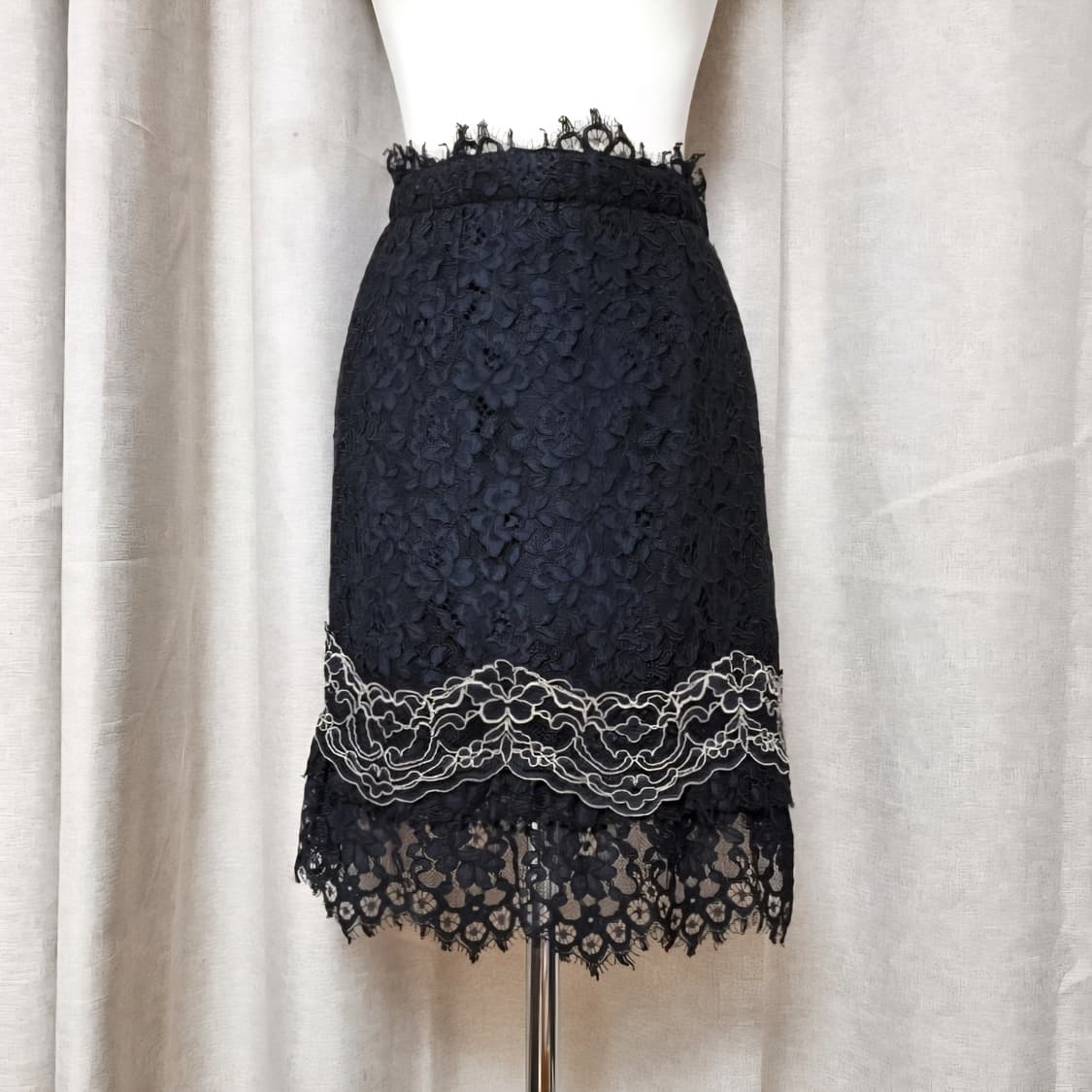 산드로 Sandro 스커트 레이스 밴딩 치마 (표기2/4455) 상태양호 상품이미지2