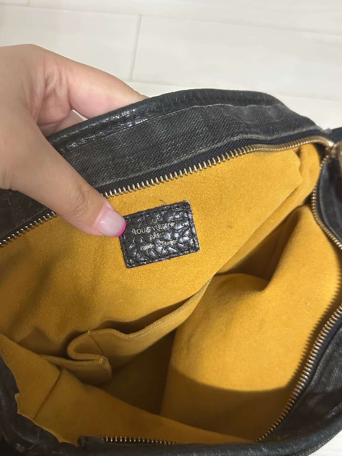 루이비통 빈티지 데님 모노그램 숄더백 블랙 상품이미지6