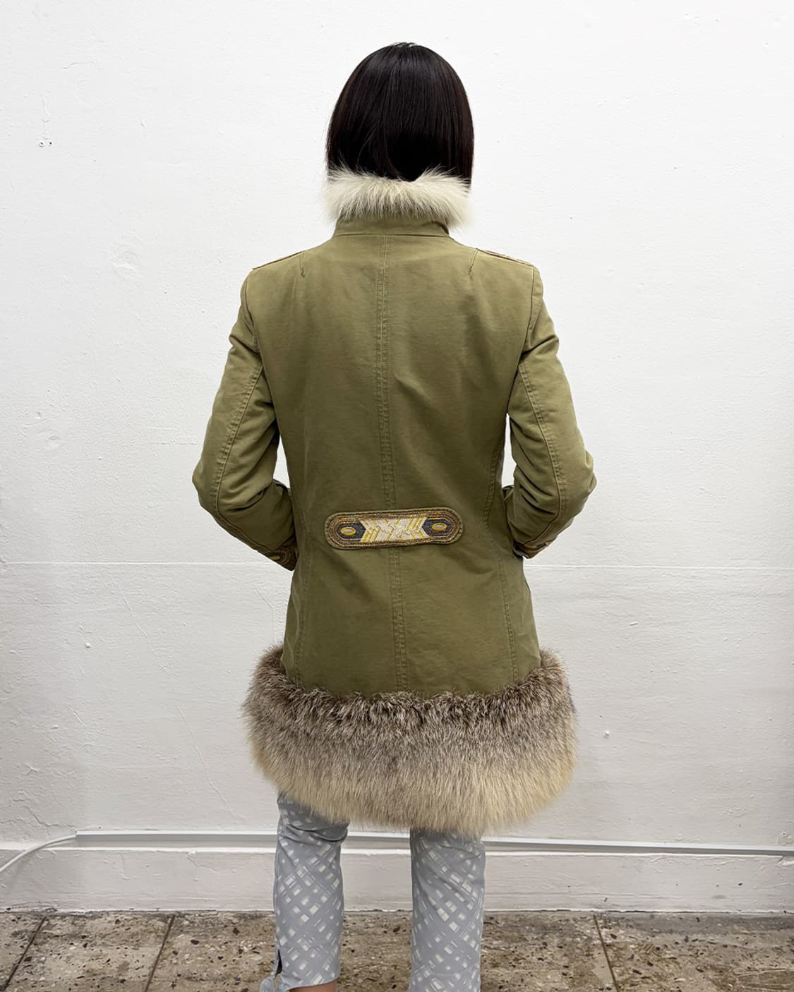 에르마노 설비노 퍼 트리밍 나폴레옹 코트 상품이미지2