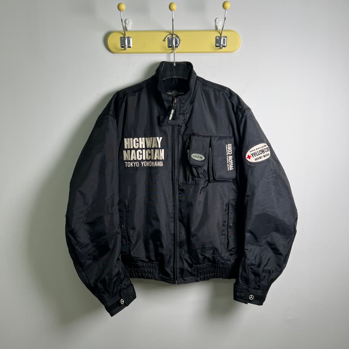 옐로우콘 블랙 모터사이클 레이싱 자켓 3L 상품이미지1