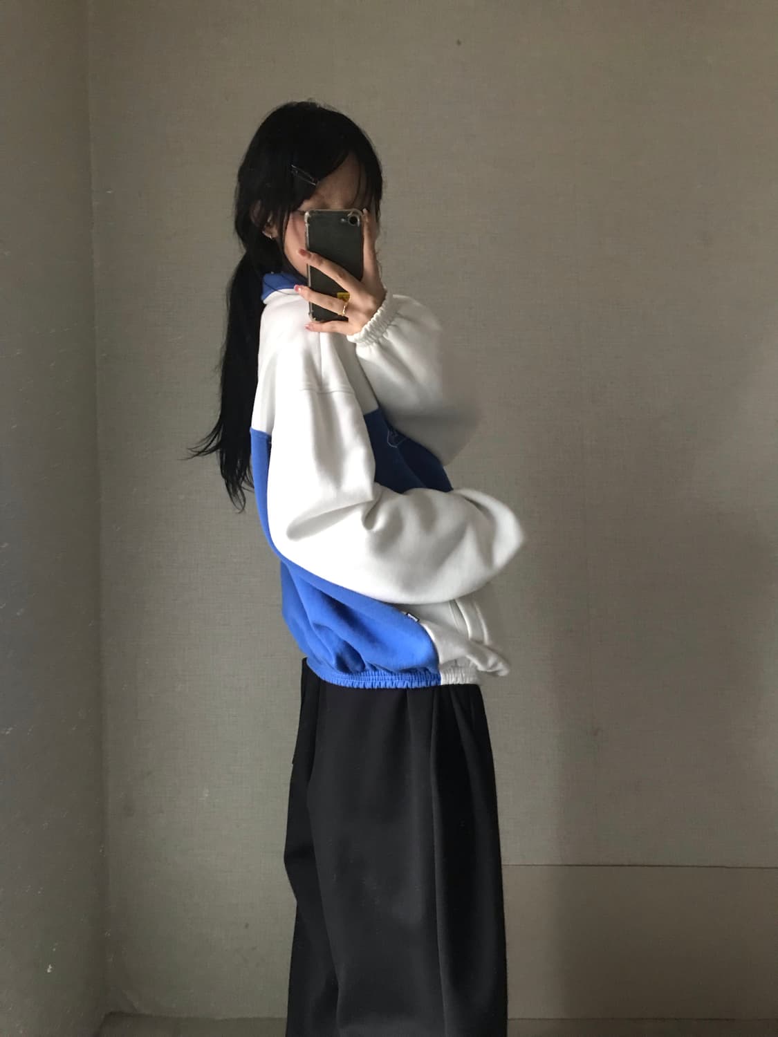 미스치프 흰파 스웨트 집업 상품이미지3