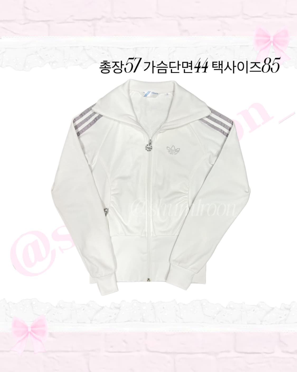 아디다스 화이트 큐빅 갸루 져지 상품이미지5