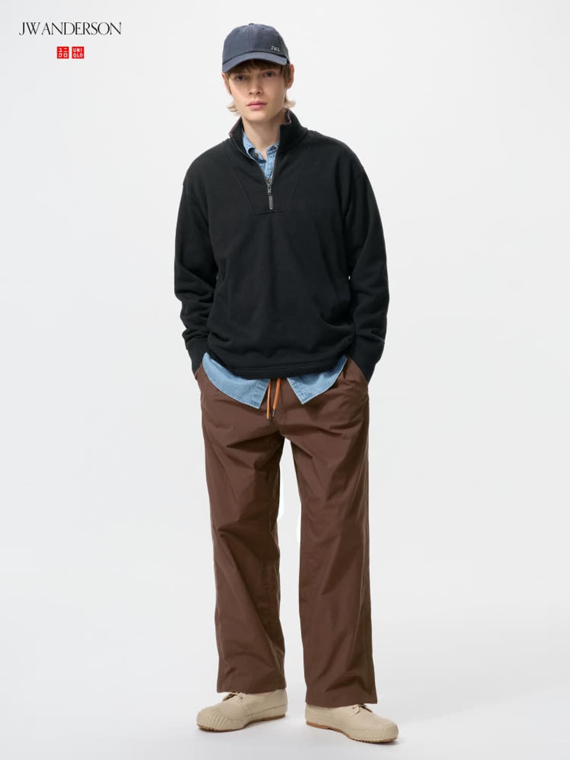 [품절상품] jw앤더슨 유니클로 트랙팬츠 블랙 라지 상품이미지4