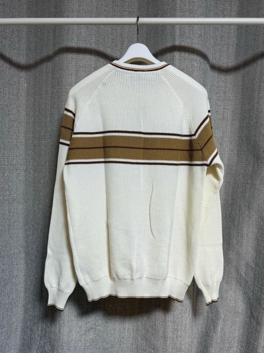 [50] 드루모어 스트라이프 스웨터 화이트 베이지 상품이미지2