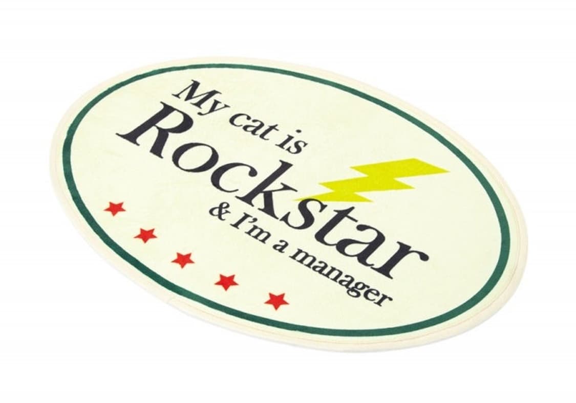 조거쉬 My cat is Rockstar Mini Rug (Ivory) 상품이미지1