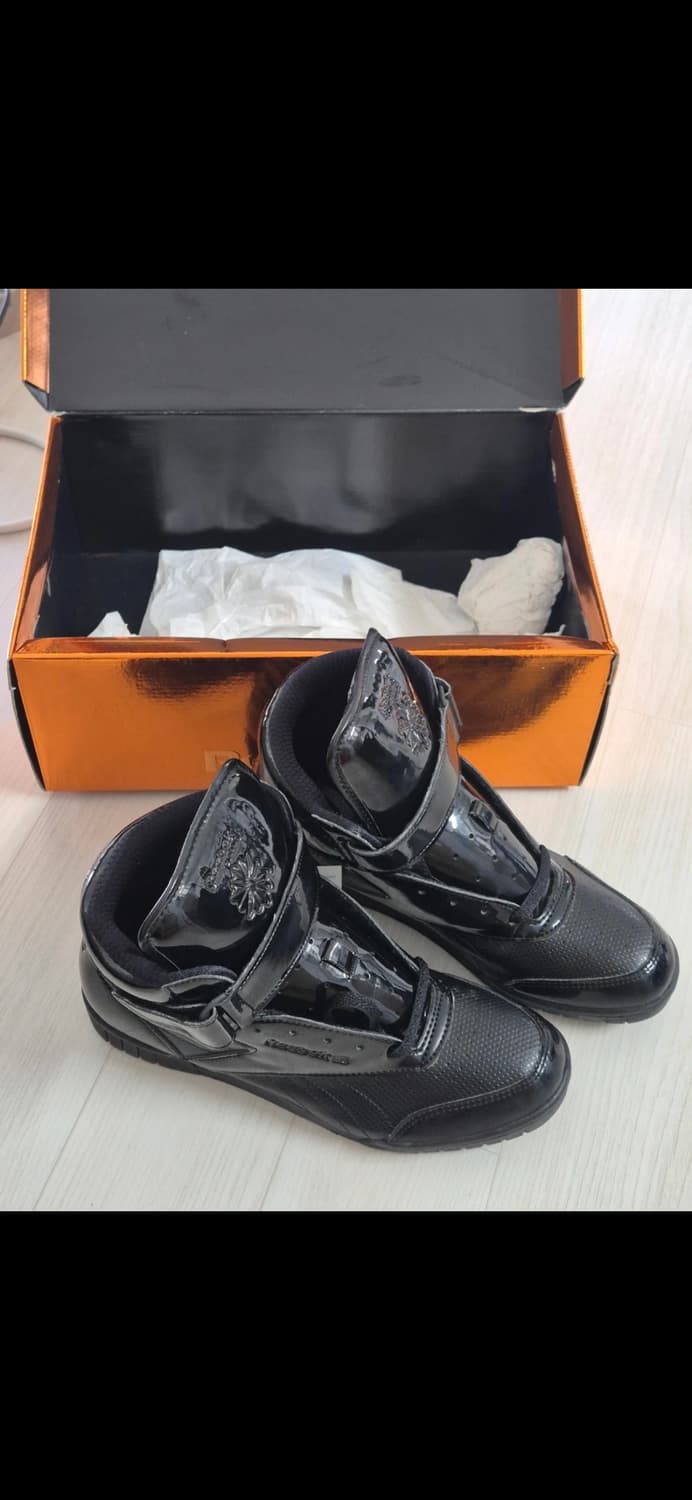 리복 준지 애나멜 하이탑 스니커즈 블랙 260 상품이미지1