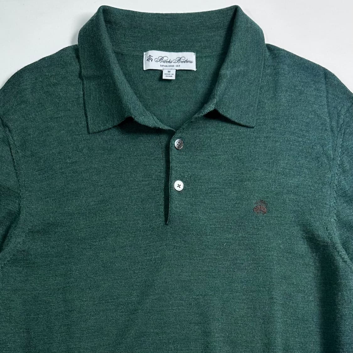 브룩스 브라더스 울 그린 카라 니트 상품이미지2