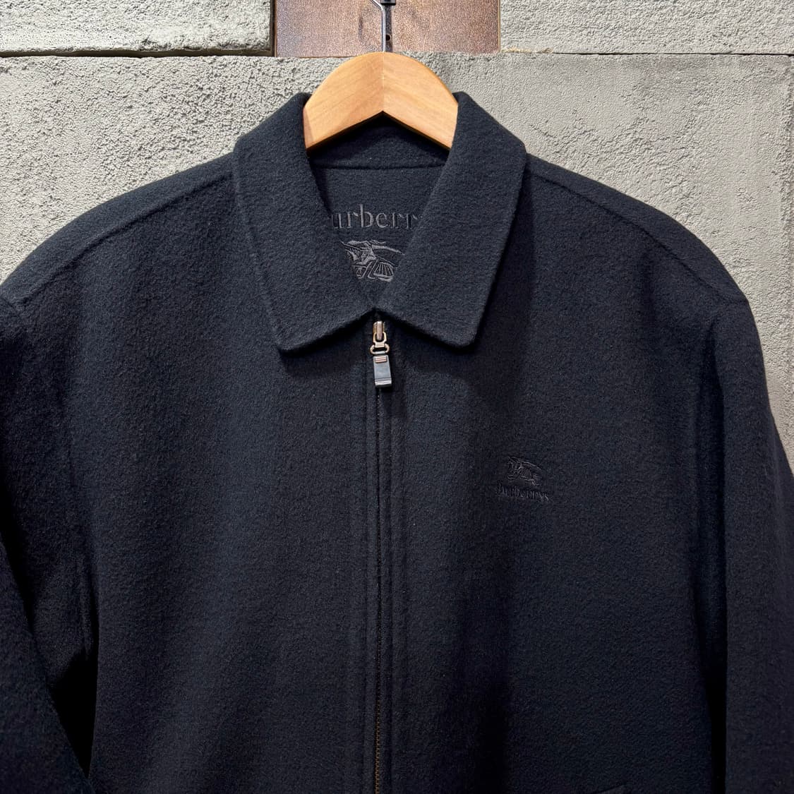 90s 버버리 핸드메이드 캐시미어 블루종 자켓 made in ENGLAN 상품이미지2