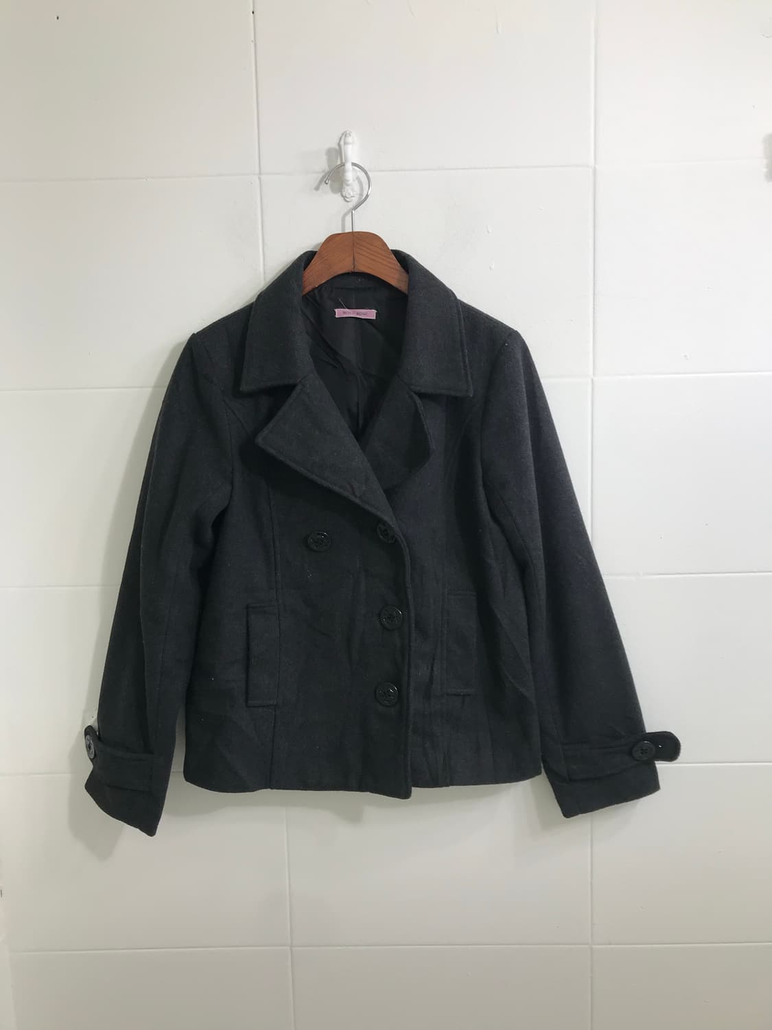 무채색 체크 쿠로미 니혼진 코트 코디세트 상품이미지4