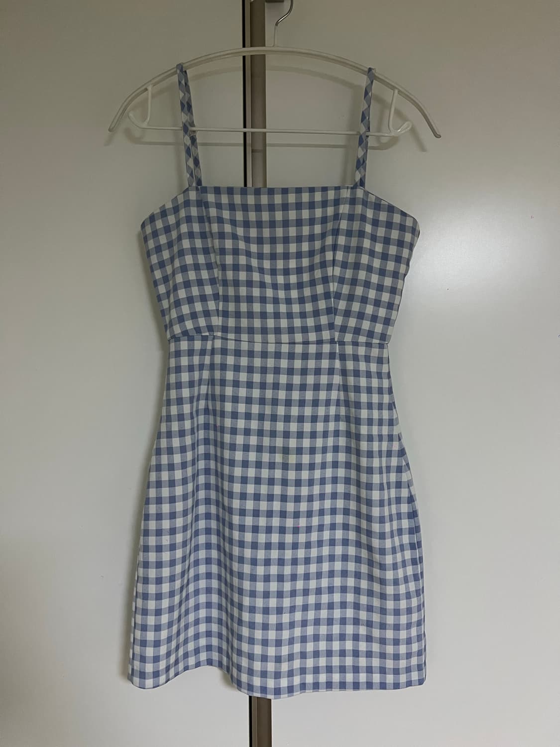 블루 깅엄체크 원피스  상품이미지1