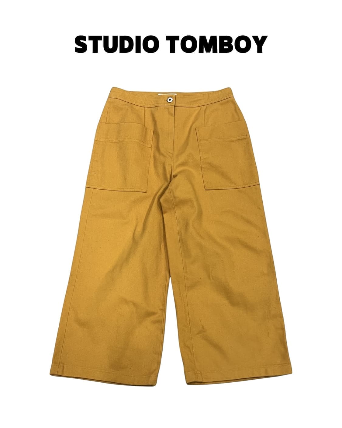 (67-92) 스튜디오톰보이 와이드 코튼 팬츠 머스타드 상품이미지1