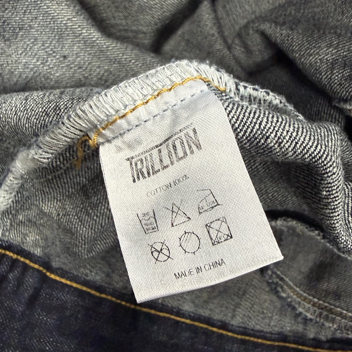 (L)트릴리온 Trillion 투포켓 진청데님 트러커자켓 상품이미지3