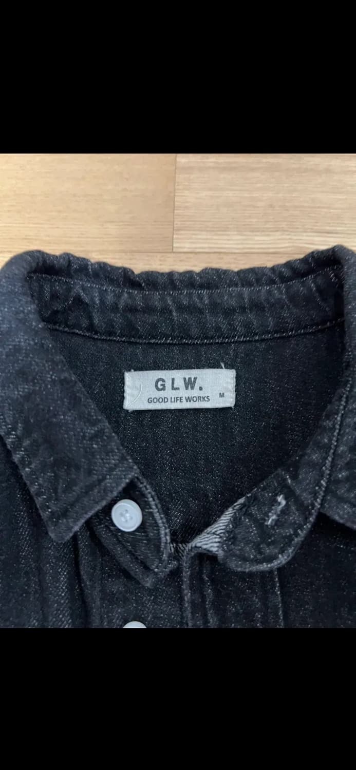 굿라이프웍스 오버사이즈 워시드 데님셔츠 블랙 상품이미지4