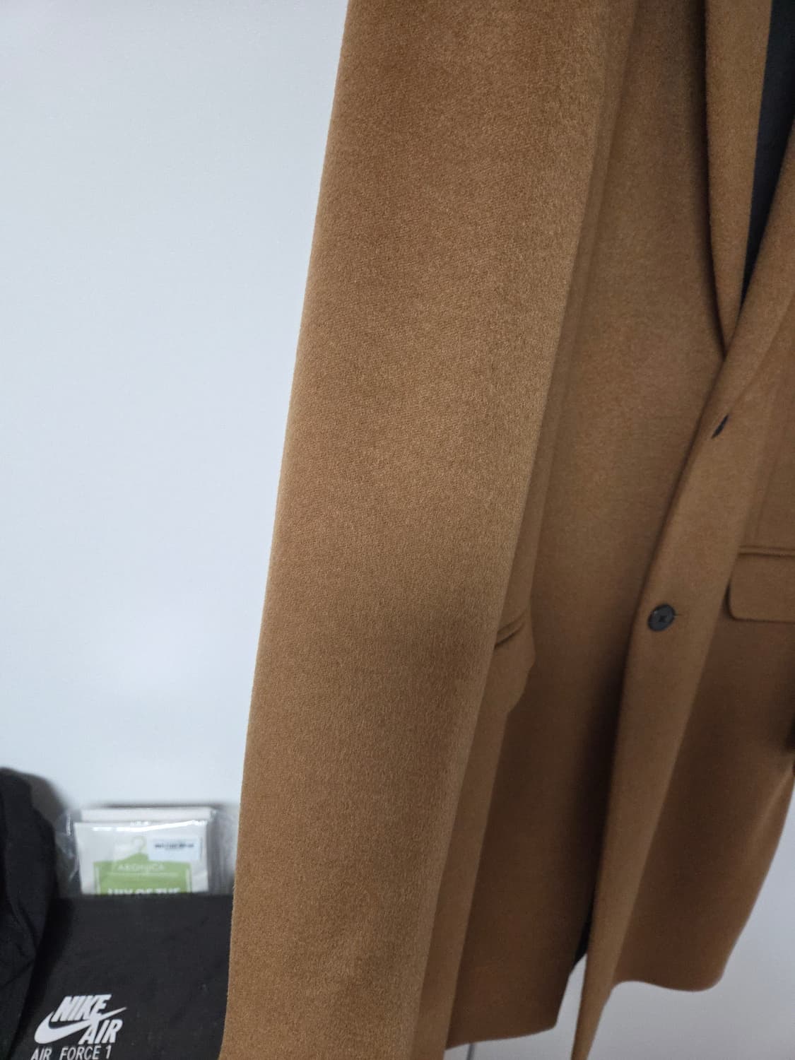 [새상품] 타임옴므 캐시미어100 싱글코트 카멜 105 상품이미지3