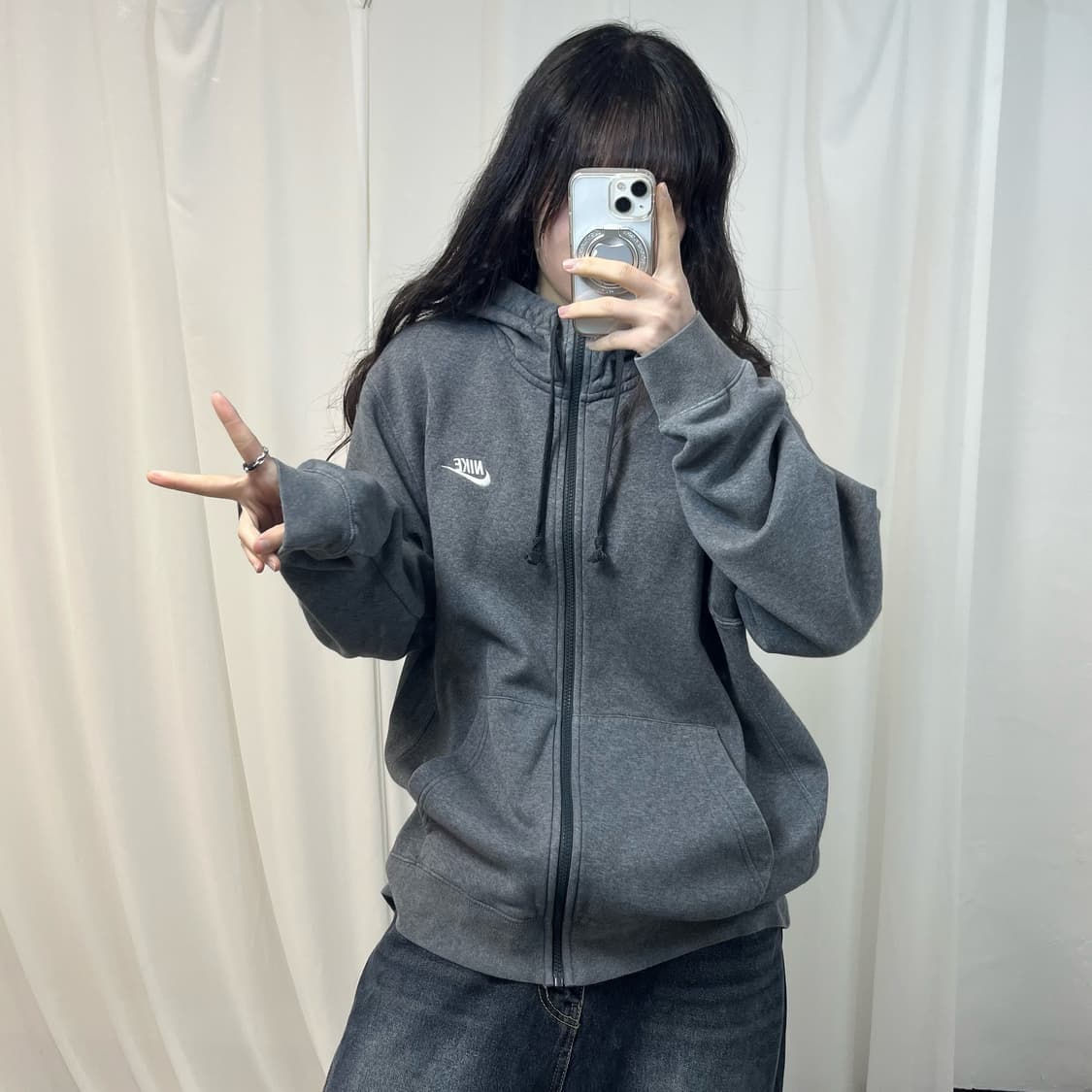 Nike Grey Hoodie Zip-up  상품이미지1