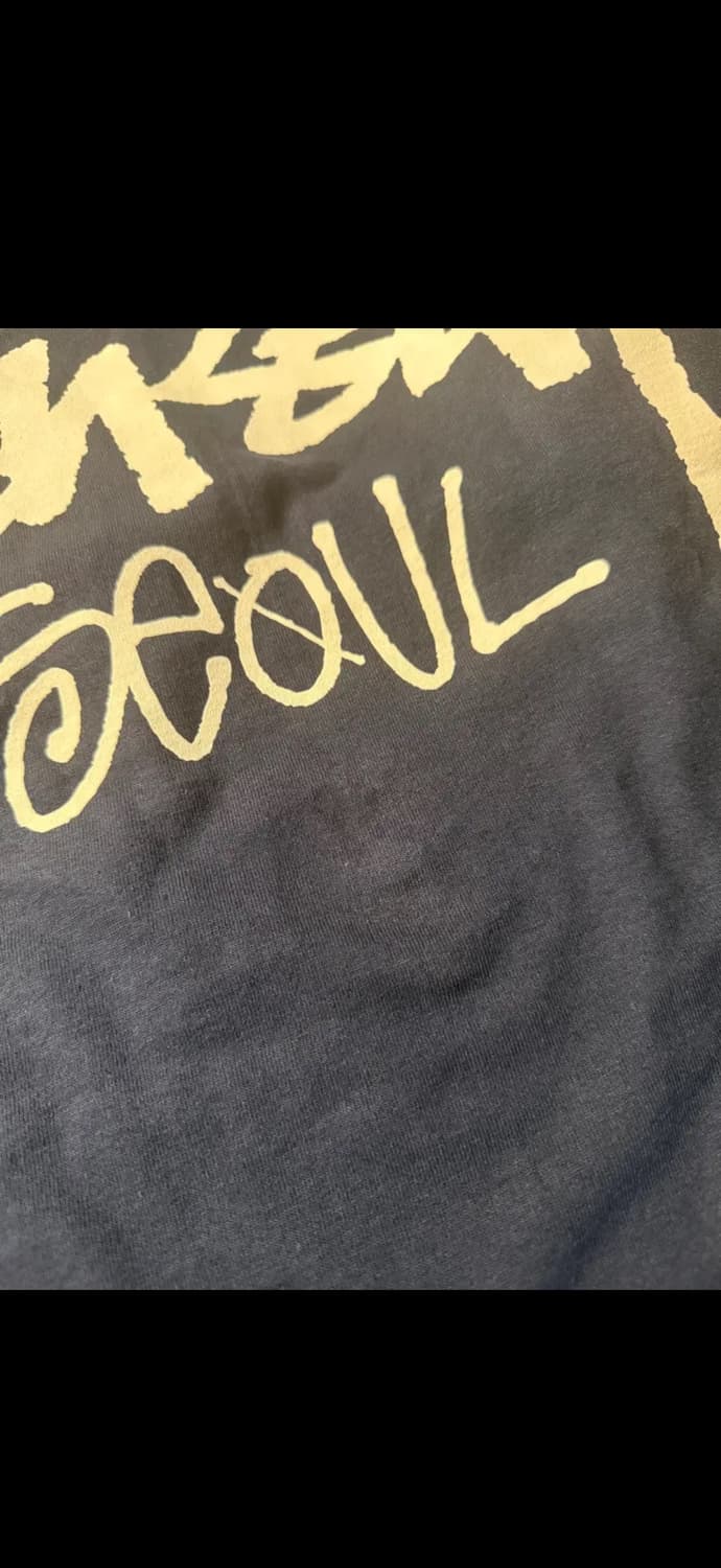 스투시 서울 네이비 반팔 티셔츠 M 도산 상품이미지3